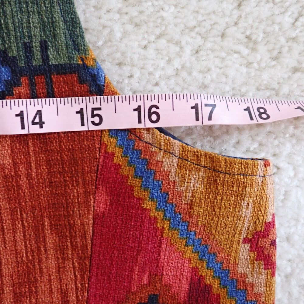 Wraps Western Wear Tapestry sz XL Southwestern Tribal Vest Silver Concha Mint! - Picture 14 of 15